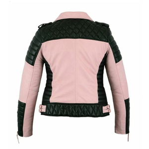 CLASSIC New Women's Multicolor Biker Style Jacket 100% Pure Lambskin Leather Motorcycle Biker Jacket para mujer - Product Image 3