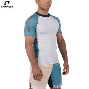 OEM diseño personalizado MMA BJJ manga corta y larga Raglan Flow Rashguard para hombres transpirable Logo BJJ camisa fabricante - Product Image 2