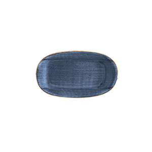 Plato para Aperitivos Bonna Dusk Gourmet de 19x11 cm, Estilo Minimalista, Color Gris Antracita, Plato para Servir en Forma de Barco de Porcelana - Product Image 1
