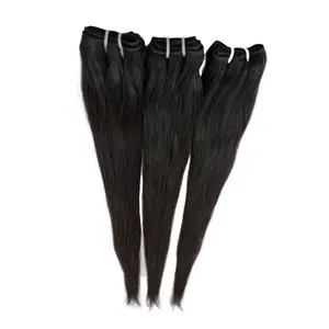 Direct Manufacturer Prices Straight Human Hair Extension with Double Drawn Weft Brazilian Hair Extension For Sale By Exporters