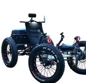 El Electric Fat Tire Recumbent Quad All-Terrain E-Quad es un vehículo eléctrico todoterreno de 4 ruedas. - Product Image 3
