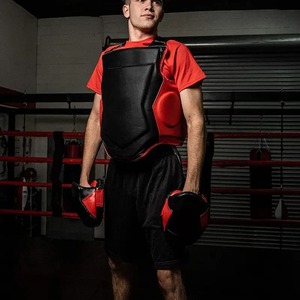 Protector de pecho de cuero PU para hombre de alta calidad, recién llegado, Protector de cuerpo de Kick Boxing para entrenamiento, productos de calidad duraderos - Product Image 3