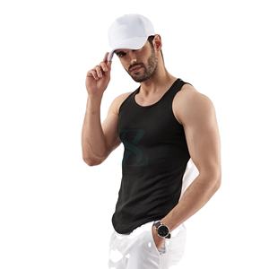 100% coton hommes Fitness débardeur nouveau Logo personnalisé sans manches Street Gym utilisation avec maille Spandex impression décoration Sport Style - Product Image 3