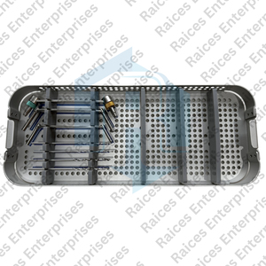 Kit completo de instrumentos de fijación y descompresión espinal con caja de esterilización de aluminio CE ISO aprobado CE ISO certificado - Product Image 4