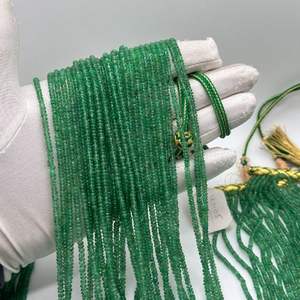 Perles de rondelle lisse émeraude naturelle de 3mm à 5mm | Pierres précieuses de qualité supérieure | Parfait pour la fabrication de bijoux - Product Image 3