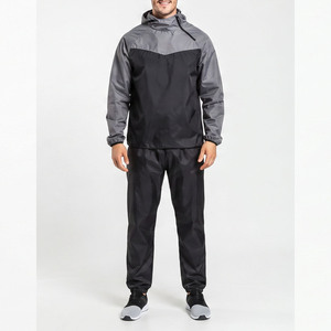 100% Polyester Lightweight Unisex Workout Color Block <b>PVC</b> Sweat Suit Jacket Fat Burner <b>Top</b> Sauna Suits Weight Loss Elastic Waist - Product Image 4