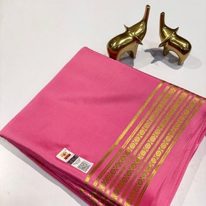 Magnifique Sarees en pure soie Mysore avec ligne traditionnelle Pallu avec chemisier - Product Image 4