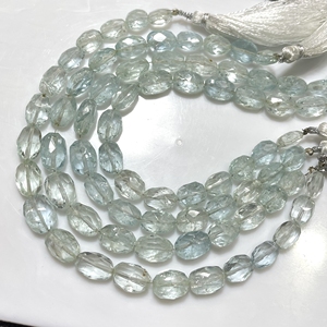 Taladro Vertical de cuentas irregulares azules con forma de pepita facetada de Aguamarina natural para la fabricación de joyas - Product Image 2