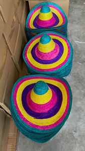 Sombreros de paja mexicanos hechos a mano, sombreros de paja tejidos de estilo clásico, venta al por mayor a granel directamente del fabricante - Product Image 6