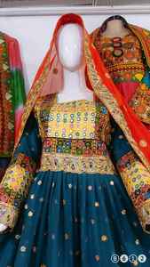 Robe traditionnelle Afghane Kuchi Collection Salwar Kameez Shalwar pour femmes Robes Koochi afghanes fabriquées à la main Vêtements musulmans - Product Image 6