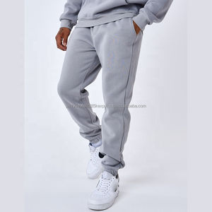 Survêtement personnalisé pour homme, lourd, à épaules tombantes, couleur unie, ourlet côtelé, poignets côtelés, 100% coton élasthanne, décontracté, hiver - Product Image 3