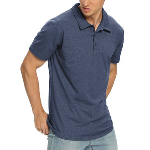 Polo de poliéster 100% de alta calidad para hombre, camiseta personalizada con estampado de secado rápido, diseño de manga corta, polos que absorben la humedad - Product Image 1