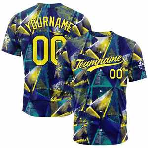 Camiseta de Béisbol de Alta Calidad Antiarrugas, de Secado Rápido, Transpirable, Estampada, Talla Grande, con Color y Diseño Personalizados, Cuello en V, Unisex - Product Image 5