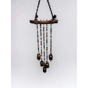 Décoration de jardin bohème faite à la main, carillon éolien rustique vintage, attrape-soleil, perles multicolores, lot de 5 pièces, en bois - Product Image 2