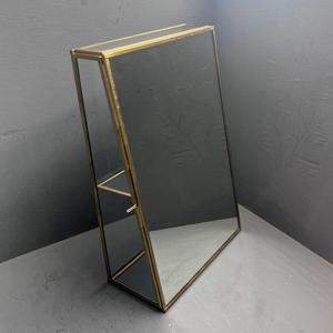 Estante Decorativo con Espejo Hecho de Latón y Espejo/Vidrio Utilizado para Decoración del Hogar, Exhibición y Almacenamiento, Proveedor de la India - Product Image 5