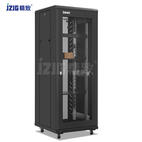 Chine Fabricant 27U armoire rack en acier sur pied PDU ventilateur étagère serveur réseau centre de données serveur support porte en verre