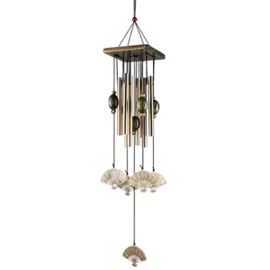Eco Friendly Wooden and Metal Wind Chimes Bell Perfect for Indoor and Outdoor Use Landscape Area Brass Iron Bells <b>Windchime</b> - Product Image 3