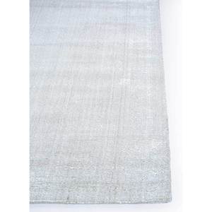 Tapis en laine et viscose tissé à la main de couleur unie ivoire HLV-518 pour usage domestique - Product Image 4