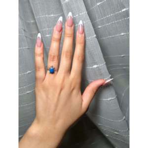 Bague artisanale Navajo en argent sterling avec pierre précieuse Lapis Lazuli, taille 4.25, bijoux fins pour usage quotidien, cadeau, incrustation de pierre naturelle - Product Image 4