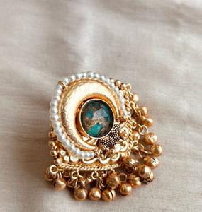 Anillo Elegante de Latón Tradicional Hecho a Mano con Baño de Oro para Bodas, Fiestas y Compromisos para Mujer - Product Image 3