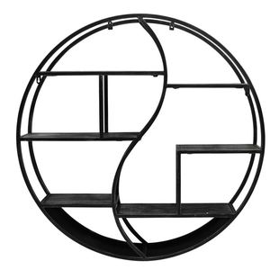 Industrial hanging circular <b>wall</b> <b>shelf</b> <b>wall</b> <b>mounted</b> storage <b>shelf</b> for home hotels living room kitchen decor made in india 2023 - Product Image 1