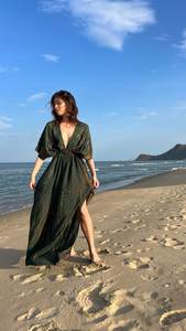 Handmade Designer Cotton <b>Kaftan</b> for Women Plus Size 6XL Tie Dye Technique Loose Fit <b>Summer</b> Beach Top Style Printed - Product Image 5