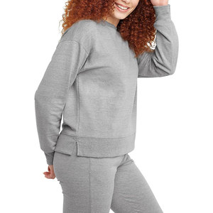Unisex Oversized Women Sweatshirt Cotton Polyester Lightweight <b>Crewneck</b> Pullover Casual Winter Wear Plus Size Clothing - Product Image 3