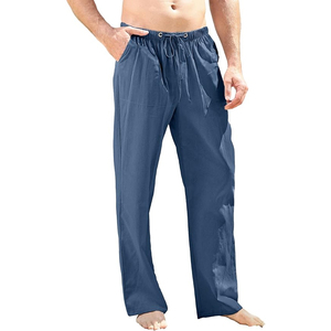Pantalon d'été en lin de haute qualité pour hommes et pantalon de sport décontracté en lin personnalisé respirant 100% coton vente en gros - Product Image 3