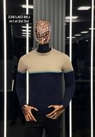 Suéter Casual de Invierno para Hombre, Cuello Redondo, Manga Larga, Cálido, de Algodón, con Estampado Jacquard, Logotipo, Rayas y Letras