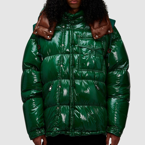 Chaqueta Acolchada con Capucha y Cierre de Cremallera con Botones para Hombre, Chaqueta Acolchada Extremadamente Cálida para el Invierno - Product Image 1