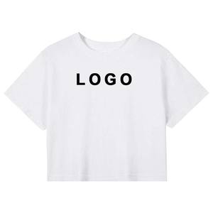 Top court en tricot 100% coton |   T-shirt décontracté d'été pour femme avec logo personnalisé, écologique, à manches courtes - Product Image 6