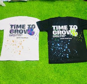 เสื้อยืดผ้าฝ้ายโอเวอร์ไซส์โลโก้ด้านหน้าและด้านหลังพิมพ์ลายผู้ผลิตเสื้อผ้าชั้นนำสำหรับอุตสาหกรรมสีแทนซี่ราคาถูก
