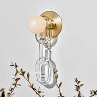Décoration Murale Luxe en Résine Acrylique Transparente à Maillons de Chaîne, Grand Accent Suspendu, Cadeau Idéal pour les Intérieurs Modernes de Salons