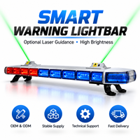 Barre lumineuse LED clignotante d'avertissement SENKEN à corps mince en aluminium pour véhicules d'urgence, d'ambulance et de pompiers