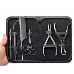 Prix d'usine 6 pièces Kit d'outils de pose d'extensions capillaires INTENSE SURGICAL en acier inoxydable, comprenant aiguille à micro-anneau I-Link et crochet de traction - Product Image 1