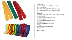 ขายส่งเข็มขัดคาราเต้160ซม. 220ซม. 280ซม.,อันดับตันของเทควันโดเข็มขัดศิลปะการต่อสู้เหมาะสำหรับยูโด/คาราเต้/เทควันโด - Product Image 5