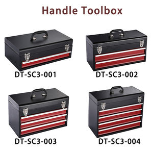 Tragbarer 2-Schubladen-Hochleistungs-Metall-Werkzeugkasten mit Griff und Schloss für die Aufbewahrung in der Garage - Product Image 6