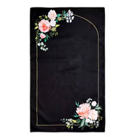 Tapis de prière personnalisé imprimé de super qualité Tapis antidérapant en coton gaufré noir Tapis et carpettes de l'Islam