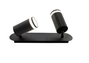 Divo 2xGU10 40W Black Aluminum <b>Spotlight</b> (Jueric 10574) - Product Image 1
