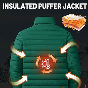 Chaqueta Acolchada Ligera Resistente al Agua para Hombre, Abrigo de Invierno Acolchado, Bolsillos Funcionales, Exportador de Fábrica OEMODM, Bloqueador de Viento - Product Image 3