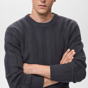 Haute qualité 100% pulls pour hommes pull personnalisé brodé logo tricoté col rond homme pull chaud pour la saison d'hiver - Product Image 3