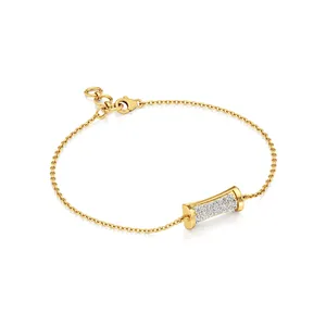สร้อยข้อมือ Fine Charm รุ่น Orbita ทรงกระบอกประดับเพชร - Product Image 2