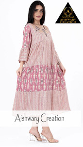 Vestido Midi Moderno de Tela de Algodón Estampada con Botones Delanteros y Diseño Plisado, Elegante y Casual para Viajes, Compras y Salidas - Product Image 4