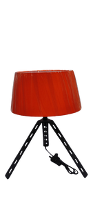 Hot Sale <b>Small</b> Metal Tripod Desk <b>Lamp</b> with Cotton <b>Shade</b> Black Texture LED Warm White Light for Home Decor - Product Image 4