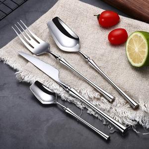 Modern Silver Stainless Steel Cutlery <b>Set</b> Hot Sale Premium <b>Flatware</b> <b>Set</b> Durable and Stylish Perfect for Luxury Dining Experience - Product Image 2