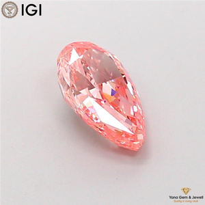 Diamant de laboratoire cultivé CVD de 1,50 carat, taille poire, couleur rose vif fantaisie, clarté VS2, certifié IGI, pour un centre de table audacieux en solitaire - Product Image 4