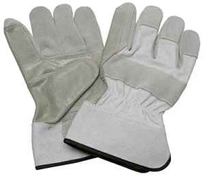 Gants de gréement en cuir sur mesure pour la protection des travaux lourds Poignée de paume durable et conception de sécurité industrielle pour la construction - Product Image 1