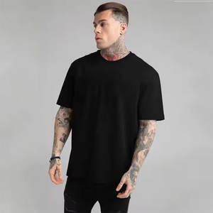 Personalizado al por mayor de verano de alta calidad llano de peso pesado de los hombres de gran tamaño con su propio logotipo de la marca ropa casual Camiseta para los hombres - Product Image 2