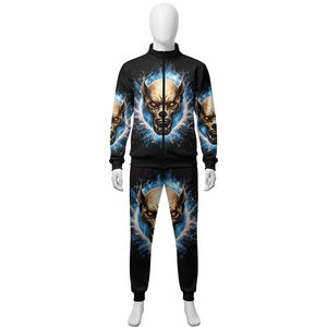 Chándales transpirables con estampado de transferencia de calor para adultos poliéster Spandex estiramiento ligero deportes Jogging Fitness traje de entrenamiento - Product Image 1