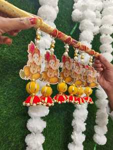 Lote de decoraciones de pared Diwali Laxmi Ganesh Ji decoración del hogar colgante de pared decoración del templo regalos religiosos para invitados regalo Pongal - Product Image 4